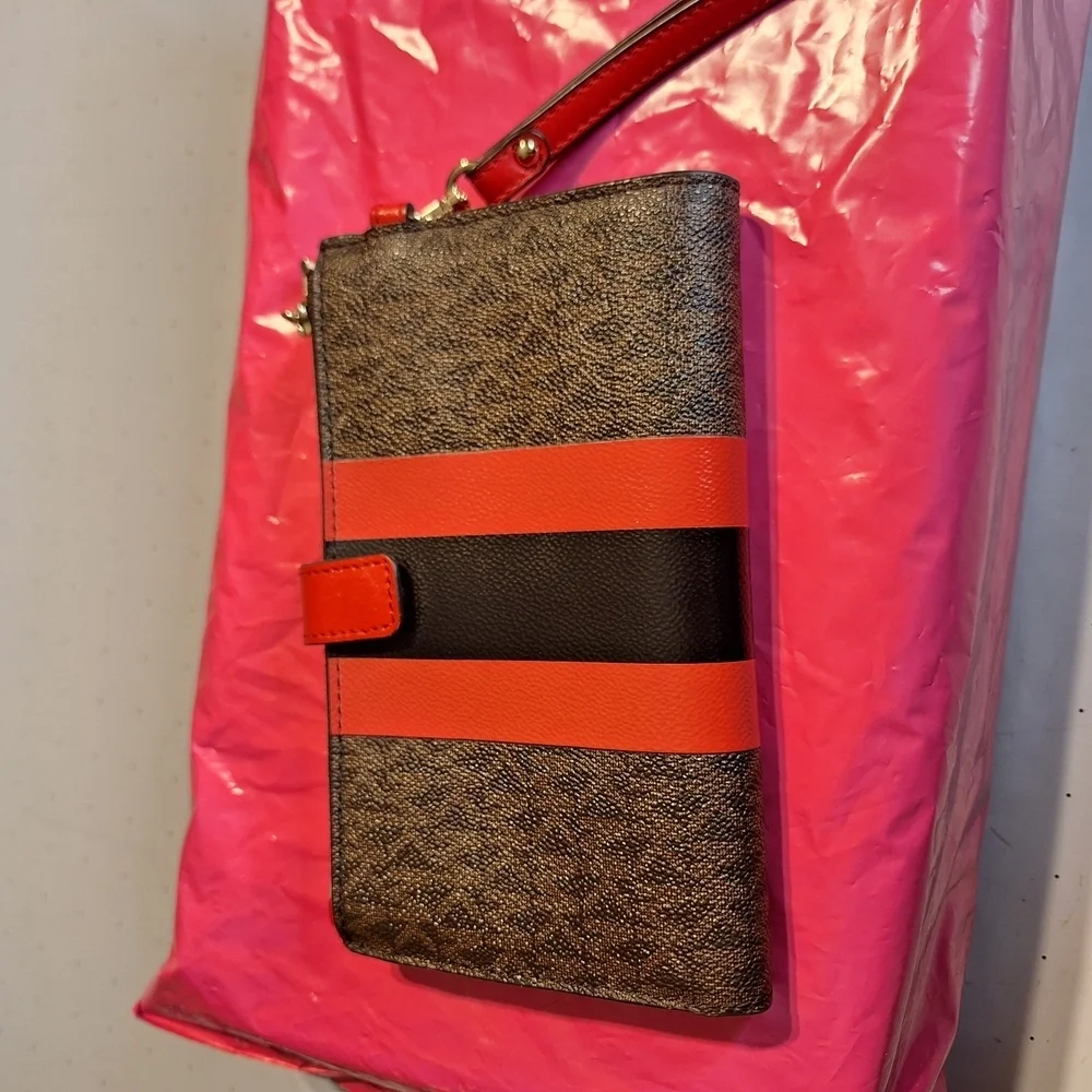 Michael Kors Black and Red Wristlet - Picture 3 of 8